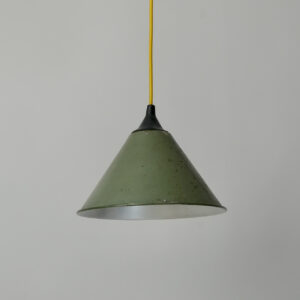 trainspotters lighting reclaimed vintage british army pendant sage green