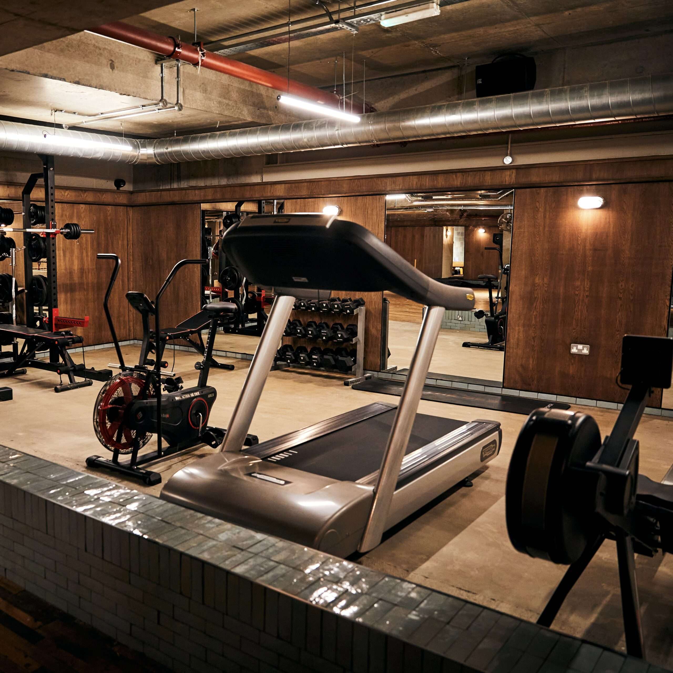 bulkhead vintage light in gym