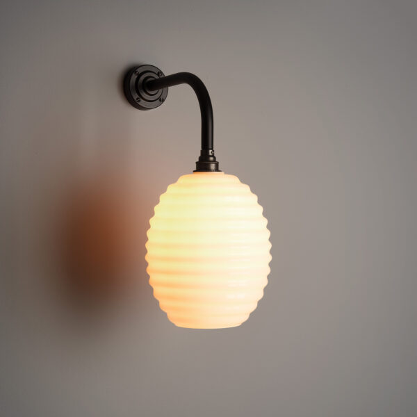 trainspotters wall lighting glass beehive opaline white